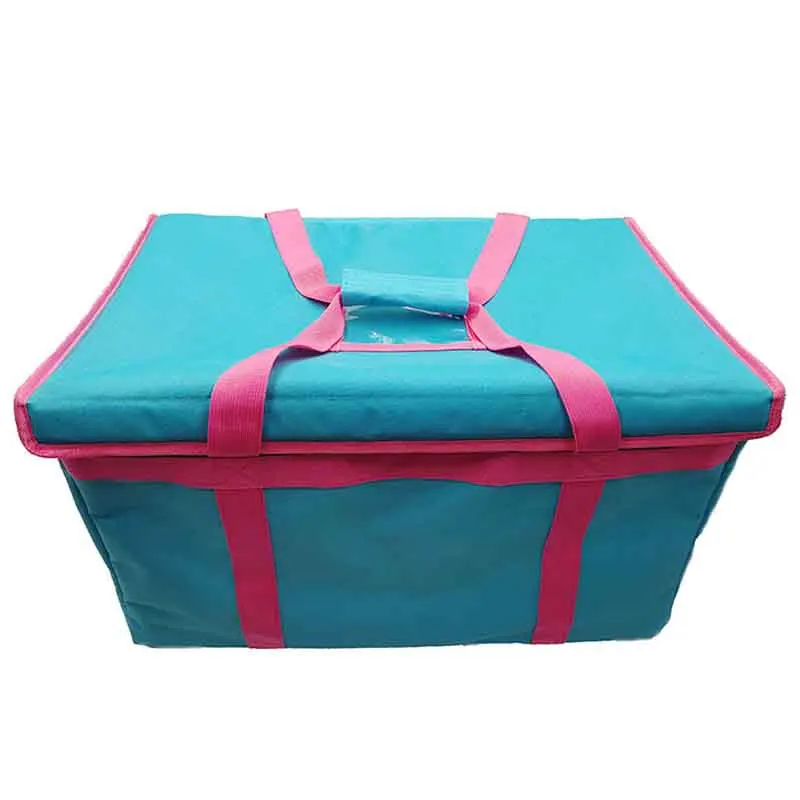 product wholesale custom portable large capacity takeaway thermal hot food bag insulated cooler bag tote pizza delivery bag-3