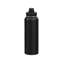 BPA Free Insulated Water Bottle With Spout Lid Screw On Top 38oz Modern Double Vacuum Stainless Steel Water Flasks Green Color