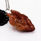 Stone Pendant Wholesale Natural Agate Necklace Crystal Tooth Original Stone Dazzling Irregular Diy Pendant