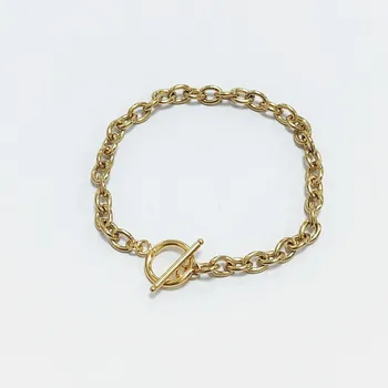 Bracelet jewelry titanium steel hand jewelry OT buckle versatile couple cross O-shaped round jewelry hot sale