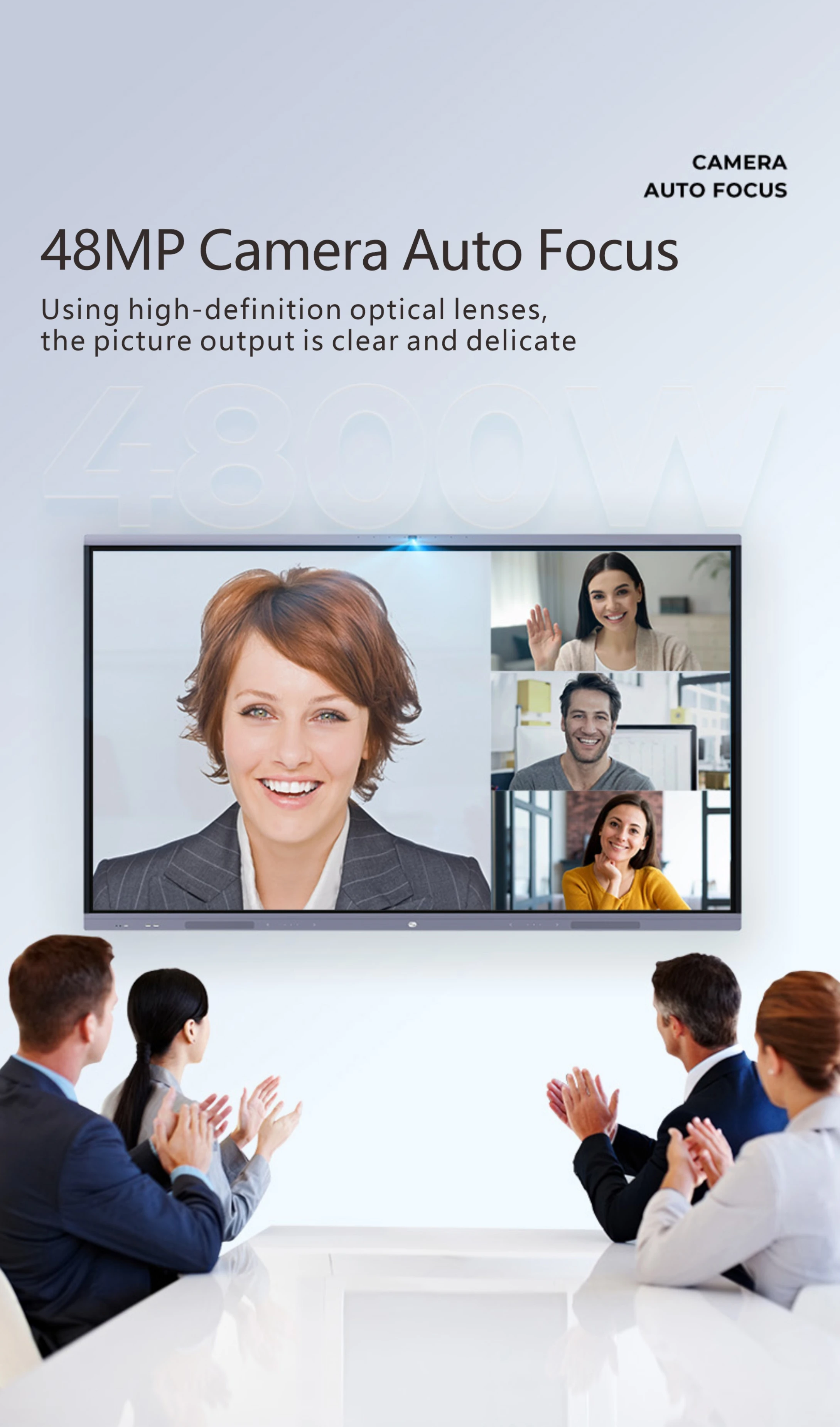 Conference All in One Touchscreen Interactive Blackboard 4K Multi Device Connectivity B Type