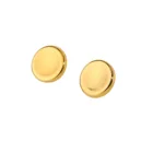 Studs Earrings INS Smooth Gold Round Studs Women's Lentil Button Shape Glossy Studs Stainless Steel Earrings