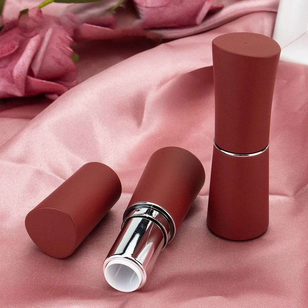 product 35g hot sale cosmetic lipstick plastic bottle small waist lip gloss tube red plastic lipstick tube-26