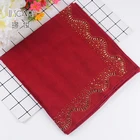 New Hijab 2021 Latest New Style Oman Voile Muslim Women Rhinestone Stone Shawl Plain Hijab