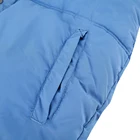 Vest Down Vest Bright Blue Mans Winter PU Coated Hem Adjustable Hooded Puffer Sleeveless Down Jacket Vest