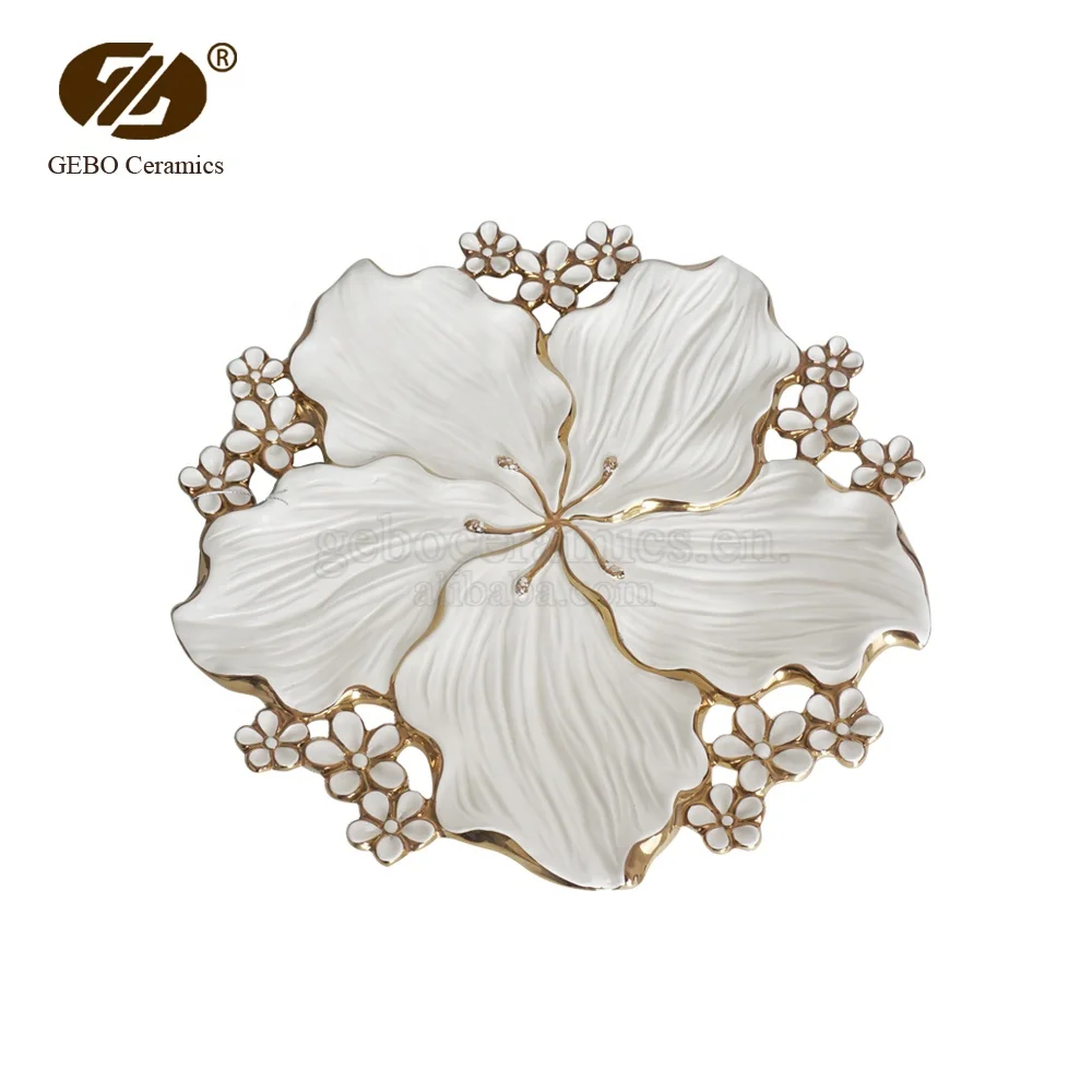 ceramic flower shaped plates