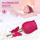 Rose Shape Female Clit Clitoris Suck Stimulator Dildo Vibrating Rose Licking Sucking Vibrator For Women