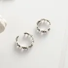 Finger Ring S925 Sterling Silver Opening Adjustable Finger Ring Female Distressed Elephant Thailand Three-dimensional