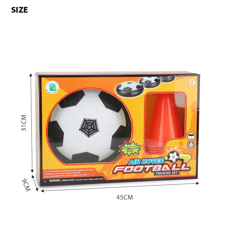 product air hover football training set 5pc indoor soccer practice kit with led light up football and 4 cones great for agility drills-5