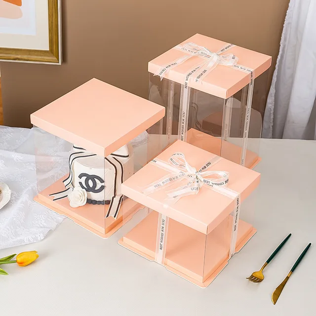 Luxury Wedding Cooler Moon Paper Cub Cake Roll Packaging Individual Cake Slice Box For Cake