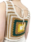 Women Tank Women Bralette Halter Neck Crop Tops Sweet Bandage Hollow Sexy Crochet Tank Tops