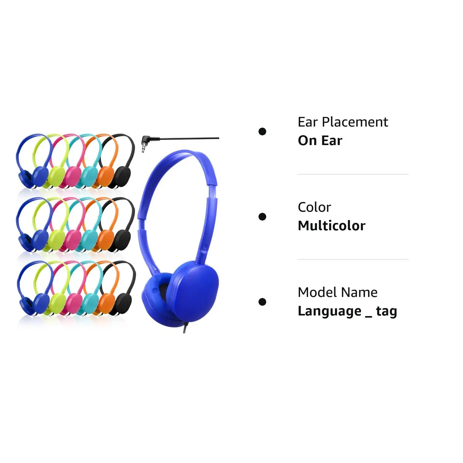 3.5MM Plug Silicon Earpads Wired Kids Headphone Child Learning Headset Colorful Over-head Headphones for OEM Logo