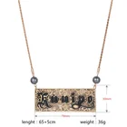 Square Gold Women's Jewelry Accessories Luxury Square Sublimation Gold Chain Hawaiian Necklace