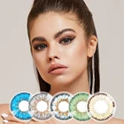Brown Lenses Contact Colorful Hot Sale Soft 14. 0mm Natural True Color Contact Lenses Hazel Brown