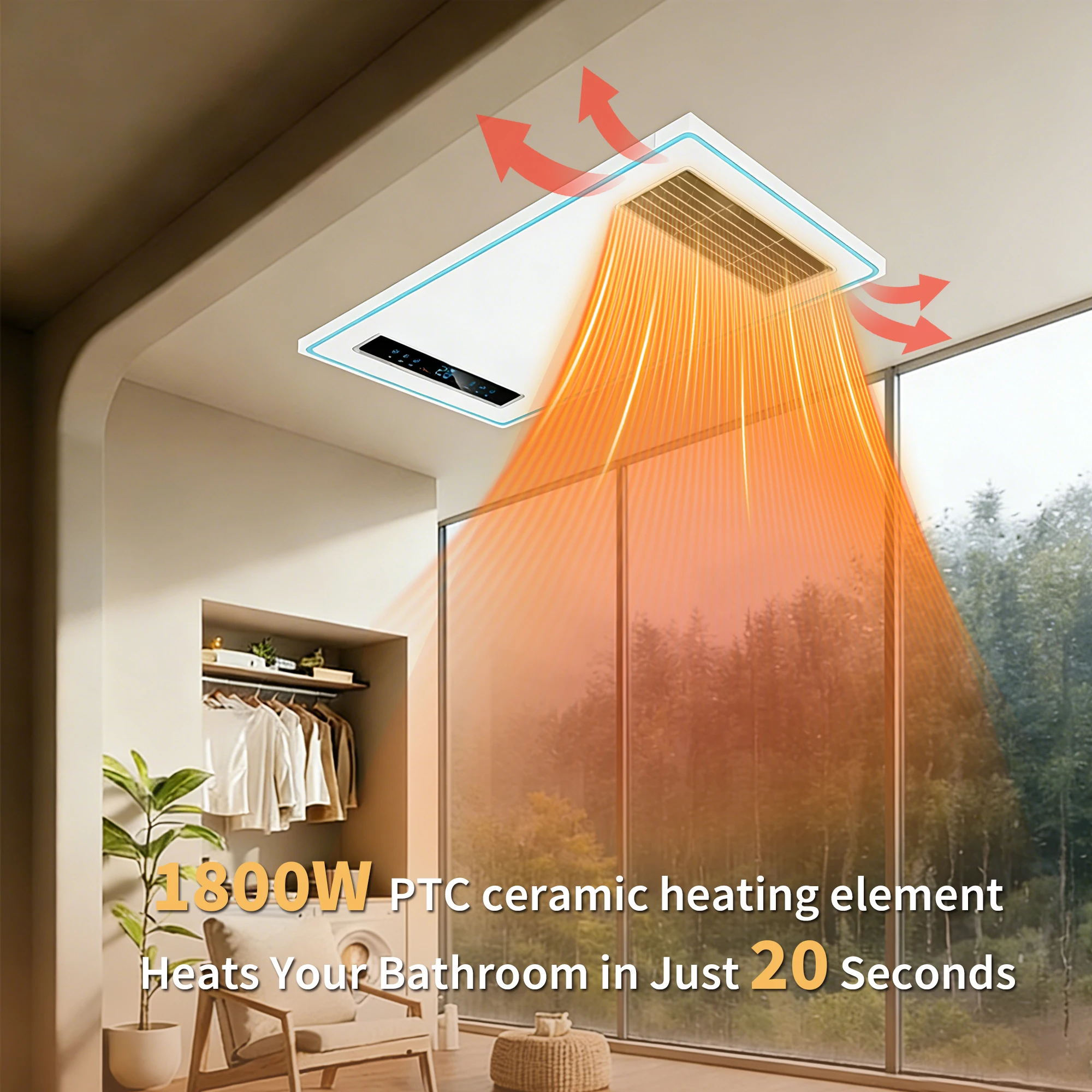 Certified Kitchen Exhaust Fan, SAA, LED, Ceiling, PTC - detail 2