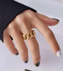 Stainless Steel Ring Stainless Ring Fashion Stainless Steel Ring Jewelry 14k Gold Plated Link Chain Ring