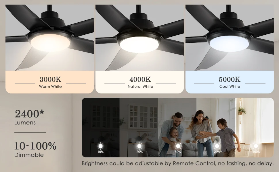 Ceiling Fan, ABS, Waterproof, BLDC, LED - detail 10