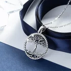 Silver PONEES Wholesale Women Jewelry 925 Sterling Silver Tree Of Life Pendant Necklace