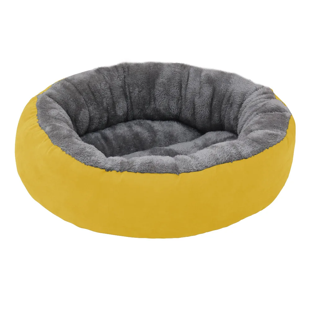 product hot selling wholesale plush suede fleece anti slip silica dot bottom eco friendly fleece donut dog bed-52