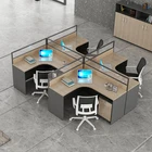 Office Furniture Workstations 4 Person Office Furniture Economic Customized Staff 4 Person Office Workstation