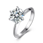 Silver Gold Engagement Ring Trendy Jewelry 925 Silver 18K Gold Plated Moissanite Engagement Wedding Ring