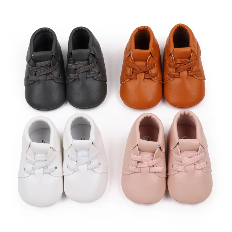 Unisex Baby Shoes New Soft Bottom Pu Lightweight Newborn Shoes Size 0-15 Months for Boys and Girls factory