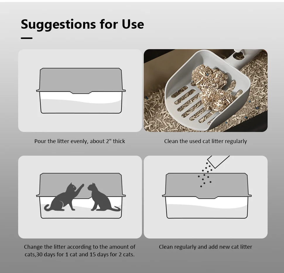 New Large Capacity Stainless Steel Enclosed Cat Litter Box with Metal Litter Pan Tray Easy Cleaning Pet Products factory