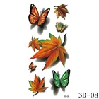 Tattoo Temporary Tattoo Business 3D Waterproof Temporary Butterfly Flower Tattoo Sticker For Body Face