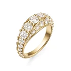 Jewelry Ring Gemnel Fashion Jewelry Delicate Chunky Luxury Jewelry Real Gold Plated Dress Jewelry Wedding Band Ring