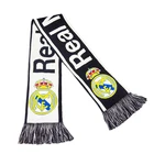 Wholesale Custom Printing LOGO Sports Club Fans Soccer Scarf Customised Jacquard Knitted Football Scarf