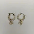 Hoop Wonderful New Luxury Drop Earrings Fashion Small Hoop Earrings Silver Ladies Letter Earrings Stud