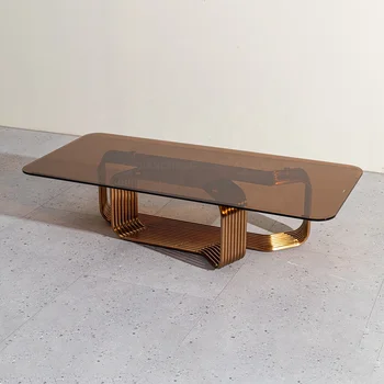 traditional coffee table with tinted glass top contemporary oval rose gold premium quality stainless steel coffee table