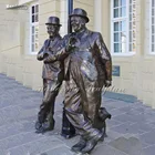 Buddhism Custom Home Decoration Public Art Outdoor Garden Cast Copper Statue Roadside Man Sculpture