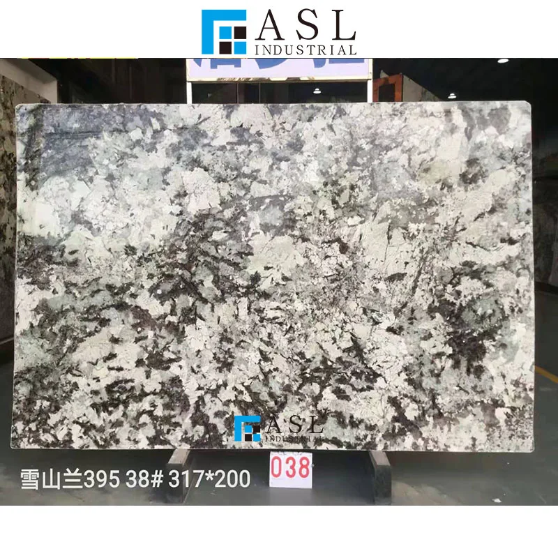 Brazilian stone exquisite white quartzite and ceramic tile wall kitchen countertop project for sale