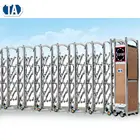 Gate Small Retractable Door New Design Auto Stainless Steel Metal Wheeling Retractable Security Gate With Small Door