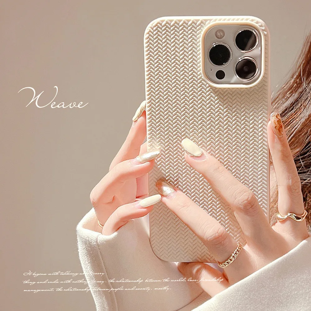 product woven texture for iphone 17 pro for iphone 17 pro max case for iphone 16 for iphone 15 solid color-4