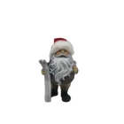 Folk Art 2021 New Design Red Hat Santa Skiing Home Xmas Decoration Gifts Folk Art Sports Element Modeling Resin Crafts