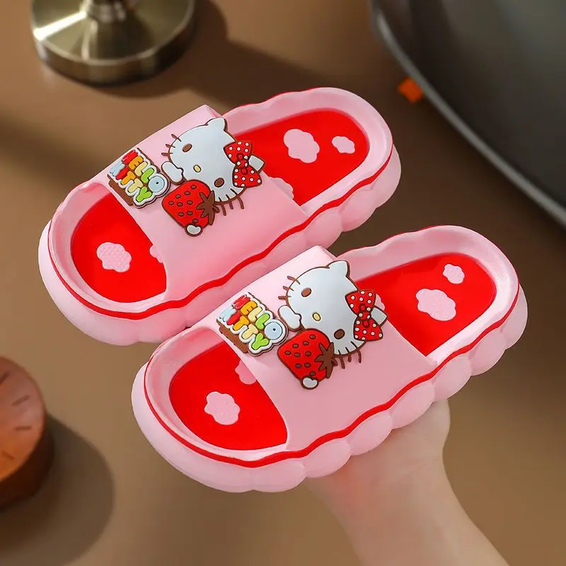 Sanrio Girls' Slippers Summer Indoor Anti slip Cartoon Kate Cat Princess Baby Children's Sandals