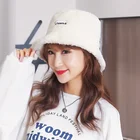 Women's Fur Women 2022 Women's Faux Fur Teddy Style Winter Fisherman Warm Berber Fleece Bucket Hat For Women