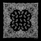 Square Black Scarf 100% Cotton Wholesale Promotional Custom Square Black Paisley Bandana Scarf For Men