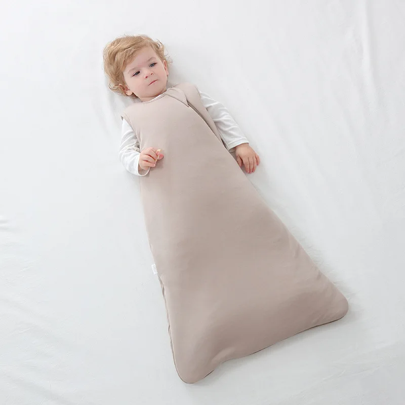 2023 Stock Custom Baby 95% Bamboo Sleeping Bags Double Zipper Print 0.5 to 3 TOG Vest Sleeping Sack for Newborn