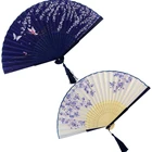 Bamboo Fan Bamboo Custom Logo Portable Hand Held Bamboo Fan Custom Printed Folding