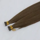 100% Hair Extensions 100% Virgin Indian I-tip Remy Keratin Hair Extensions Factory Price