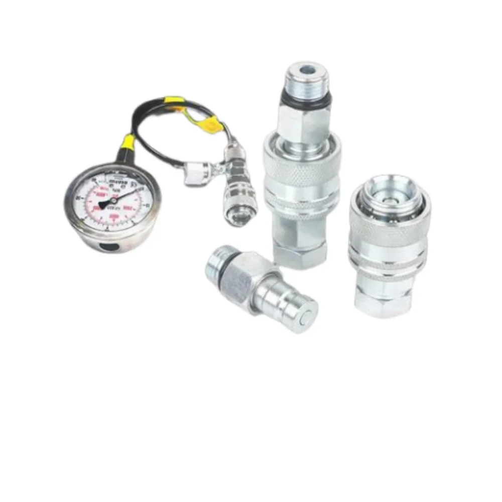 Quick Connector Pressure Gauge Pressure Test Hose Connector Hydraulic