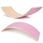 Oem Oem New Style Kids Wood Balancing Standing Yoga Stability Rehabilitation Trainer Fitness Wooden Wobble Balance Board