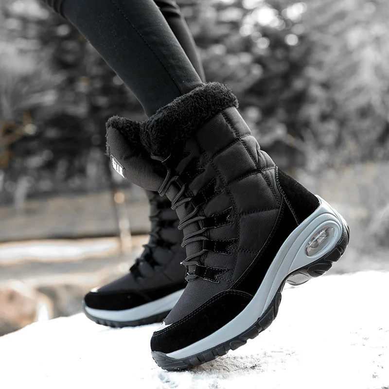 Wholesale Anti slip warm waterproof outdoor walking Women Shoes Snow Designer Boots