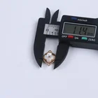 Shape 11.5*11.5mm Alloy Gold Plated Mother Of Pearl Shell Round Shape 4 Leaf Clover Charm Pendant