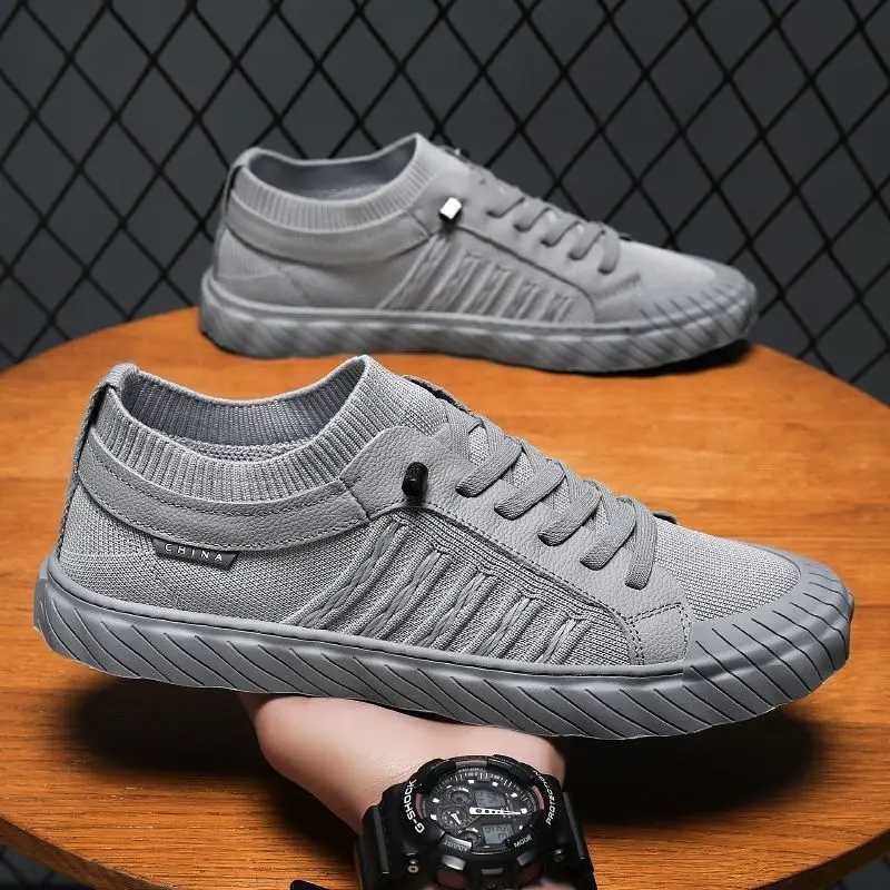 Hot Selling custom logo Lace-Up Walking Style outdoor running men's casual sport shoes