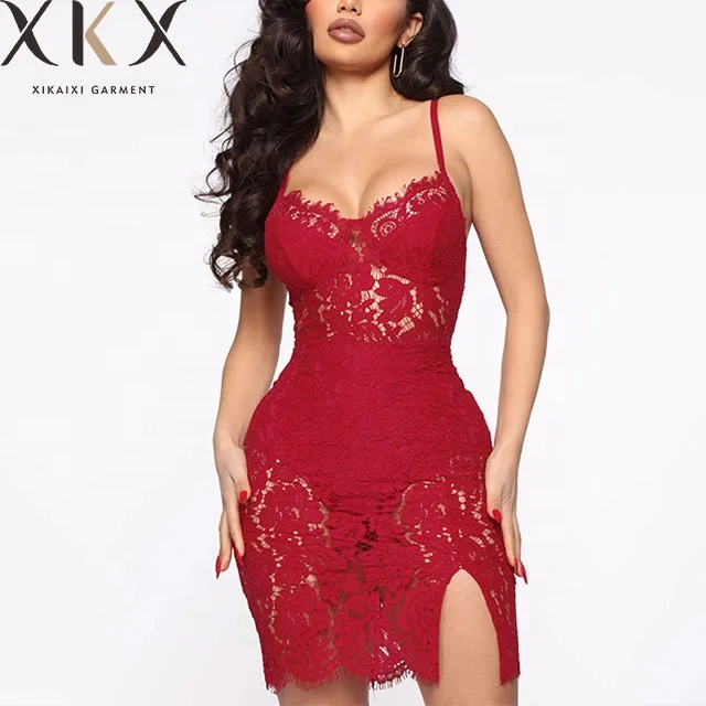 Wholesale Hot Sale Sexy Red Lace Club ...