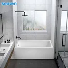 Bath Seawin Hotel Adult Sitting Soaking Bath Fiberglass Acrylic Bathtub Walk In